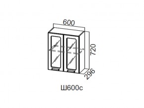 Ш600с/720 Шкаф навесной 600/720 (со стеклом) в Коркино - korkino.magazin-mebel74.ru | фото