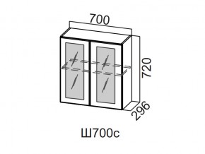 Ш700с/720 Шкаф навесной 700/720 (со стеклом) в Коркино - korkino.magazin-mebel74.ru | фото